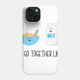We Go Together Like Cereal & Milk - Breakfast Couple Phone Case
