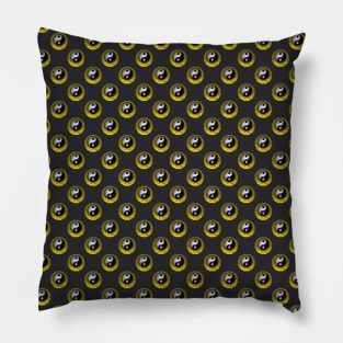 Yin Yang Design - Yellow Color Pattern Pillow