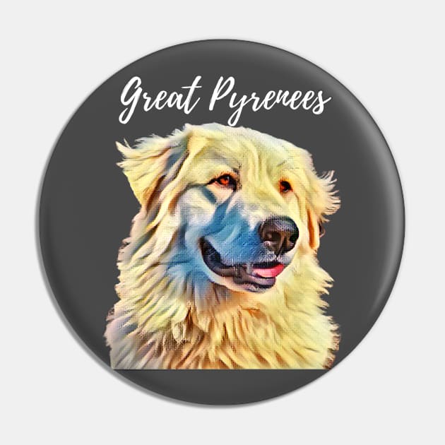 Great Pyrenees T-Shirt Pin by rford191