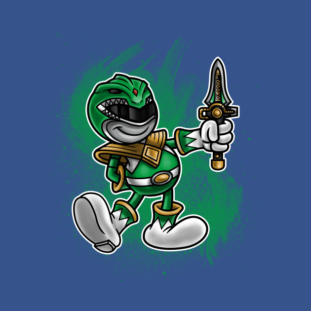 Disover Green Vintage Ranger - Power Rangers - T-Shirt