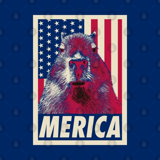 Capybara Merica 4th Of July by mia_me