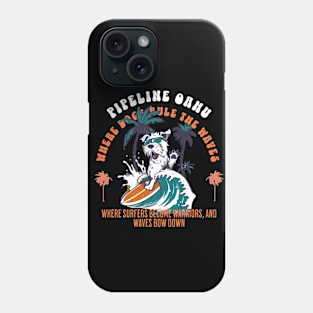 Pipeline Hawaii dog surf 8209 Phone Case