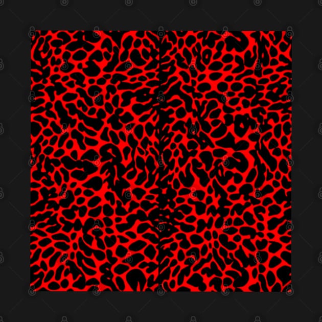 Red and Black Leopard  Pattern by Uniman