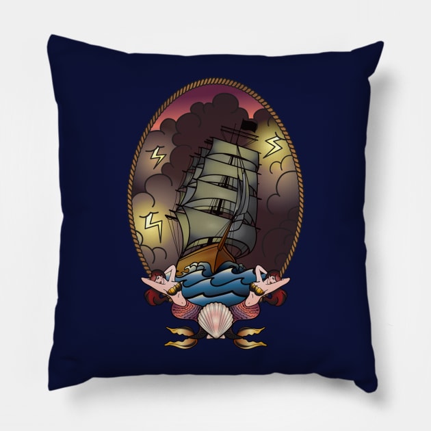 Mermaid Voyage Pillow by brittney_taylor13