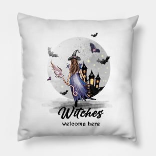 witches welcome Pillow