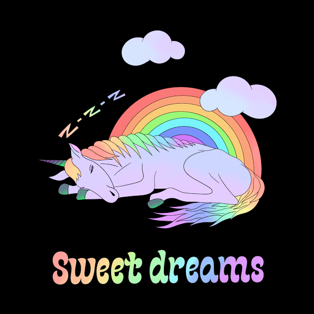 Sweet dreams - a magical dreaming unicorn by Cute_but_crazy_designs