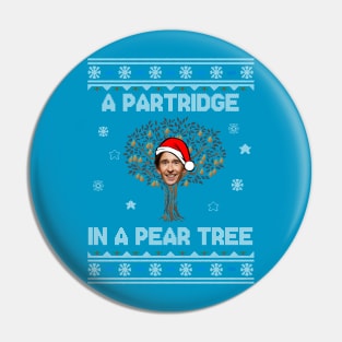 Alan Partridge In A Pear Tree Christmas Pin