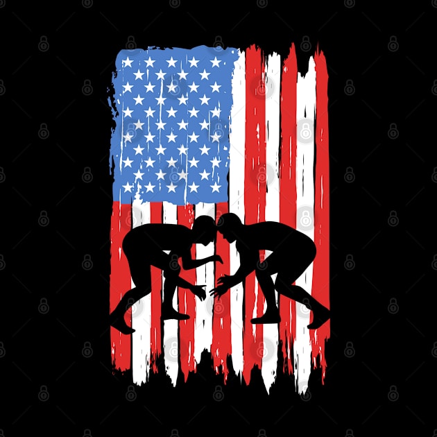 American Flag Wrestling Graphic by adik