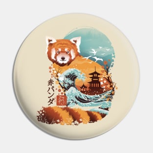 Ukiyo e Red Panda Pin