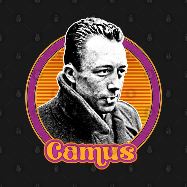 Albert Camus /// Retro Fan Art Design by DankFutura