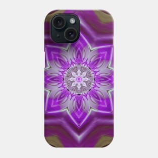 Electric Purple Lotus mandala Phone Case