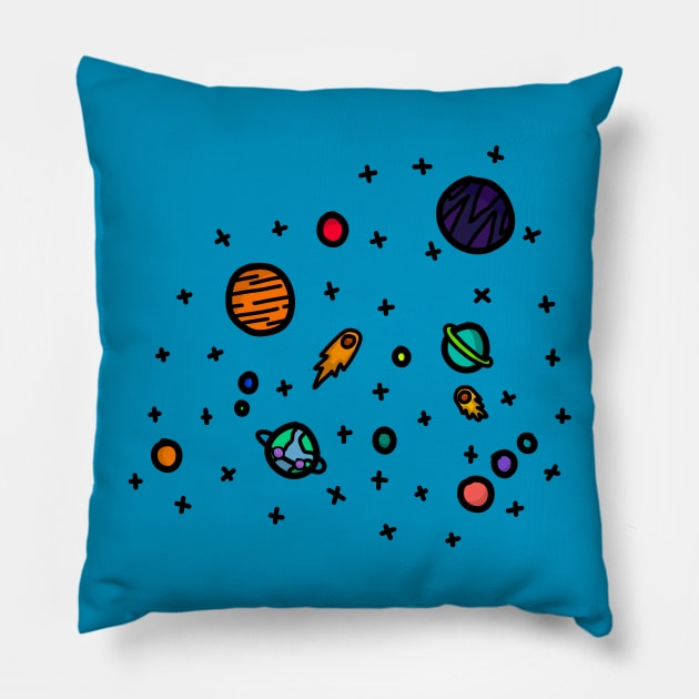 Galaxies Pillow by Eli_C05