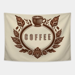 Coffee University Logo Design Tapestry