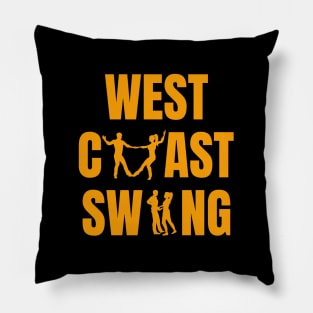 West Coast Swing Couple Dancer Design Pillow