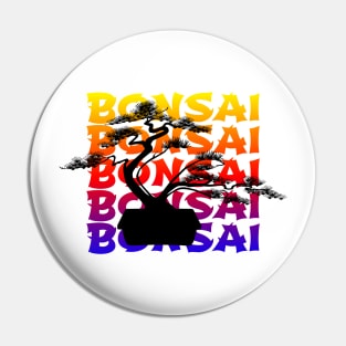Lettering 'BONSAI' with bonsai tree Pin
