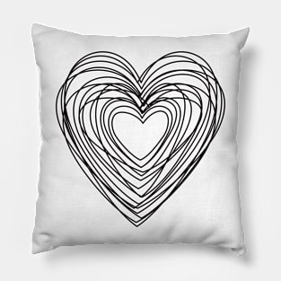 Graphic Heart of Hearts Pillow