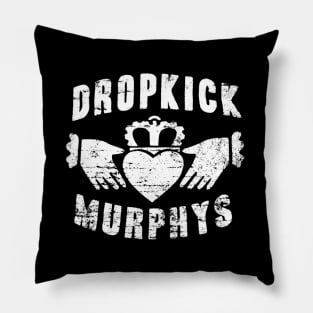 hand heart punk band art Pillow