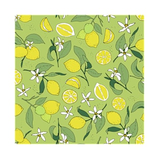 lemons on light green T-Shirt