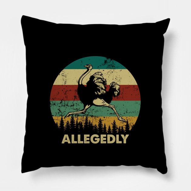 Retro Vintage Allegedly Pillow by Madelyn_Frere