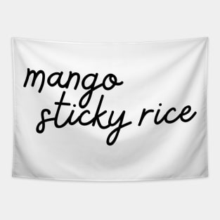 mango sticky rice - black Tapestry