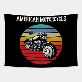 Motorcycle Vintage Sunset Tapestry