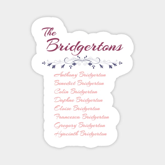 The Bridgerton Siblings Magnet by ataurusinabookshop