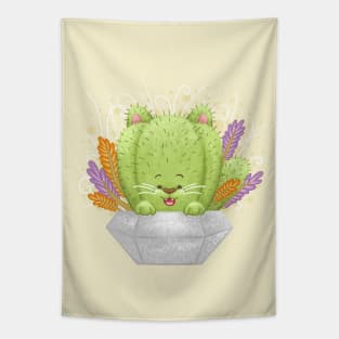 Cactus Cat Tapestry