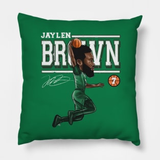 Jaylen Brown Boston Cartoon Pillow