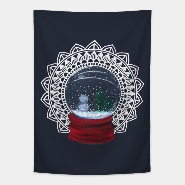 Mandala Snowball Tapestry by MyownArt