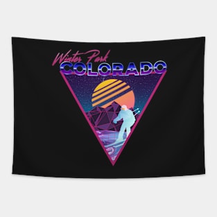 Retro Vaporwave Ski Mountain | Winter Park Colorado | Shirts, Stickers, and More! Tapestry