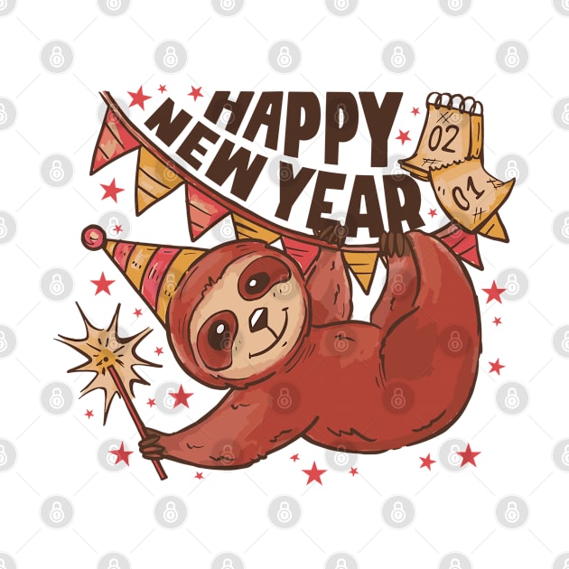 Sloth Happy NewYear by petit-creativ