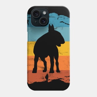 English Bull Terrier Distressed Vintage Retro Silhouette Phone Case