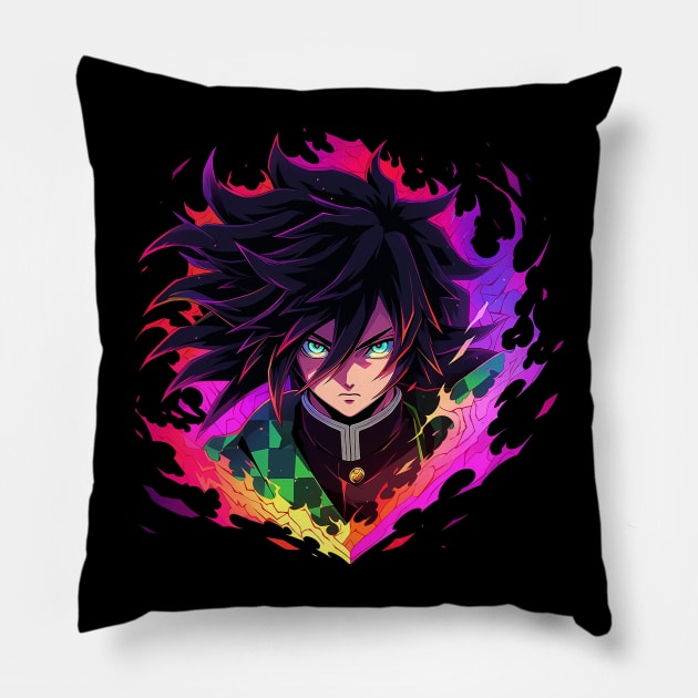 giyu Pillow by sample the dragon