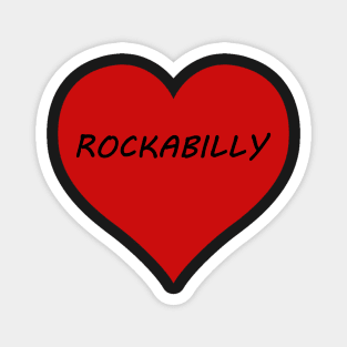 Rockabilly Lover's Retro Classic Heart Magnet