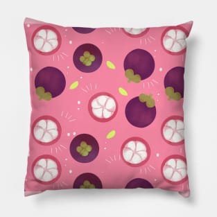 Mangosteen Tropical Southeast Asia Fruit Pattern Pillow