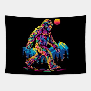 Bigfoot Sasquatch Yeti Sunglasses Pop Art Tapestry