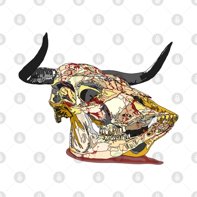 Bull skull by M[ ]