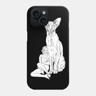 Girl and Cat 2 Phone Case