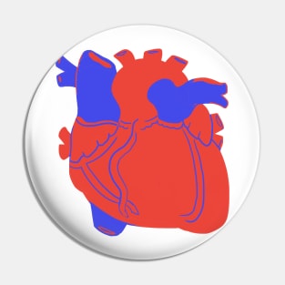 Human Heart Simple Pin