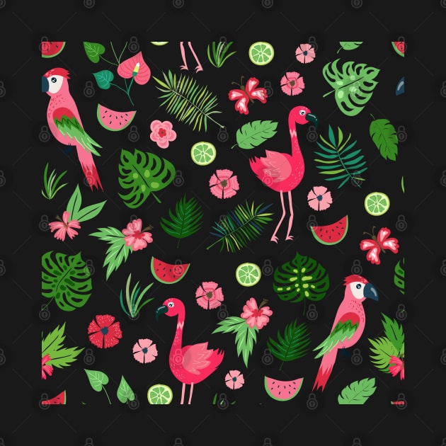 Pink Flamingo Pattern by trendybestgift