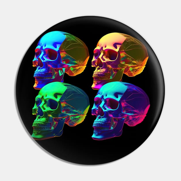 Warhol Skulls Pin by Micapox