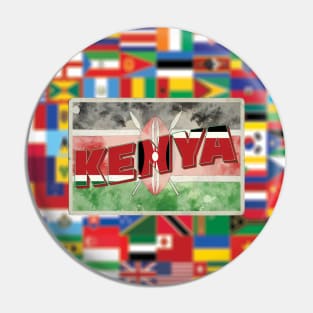 Kenya Vintage style retro souvenir Pin