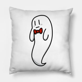 Red Bow Tie Ghost Pillow