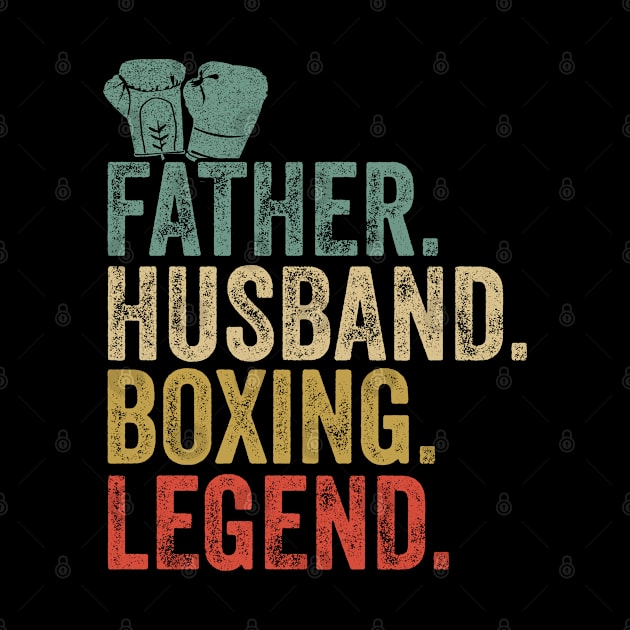 Boxing dad retro vintage fathers day gift by Moe99