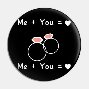 【Valentines Day Gift】Me plus You = Love Black Ver. Pin