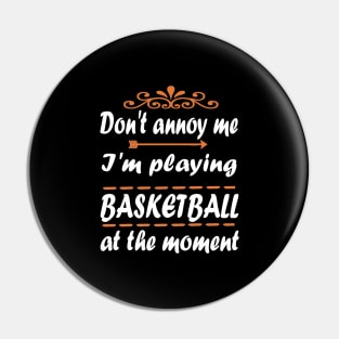 Basketball basketball player gift wicker Pin