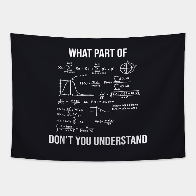 What Part Of Funny Mechanical Engineer Mathematician Tapestry by teesfun