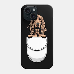 Funny Cocker Spaniel Pocket Dog Phone Case