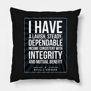 Neville Goddard quote Subway style (white text on black) Pillow