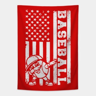 Baseball American Flag Tapestry